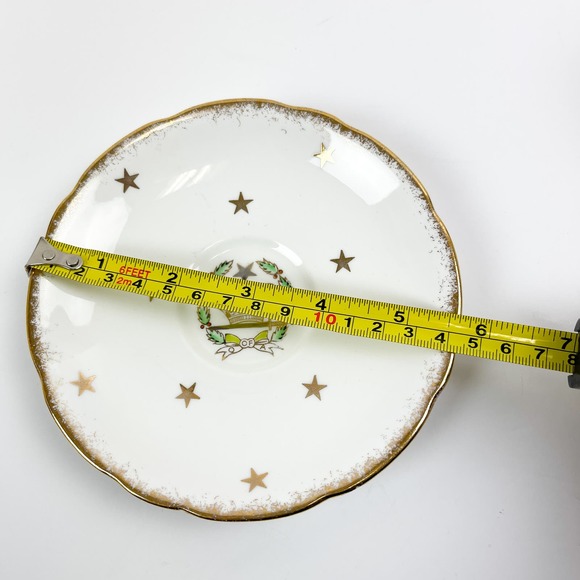 Royal Stafford Tea Cup Saucer Set Stars Crown Bone China Made in England - Picture 9 of 10